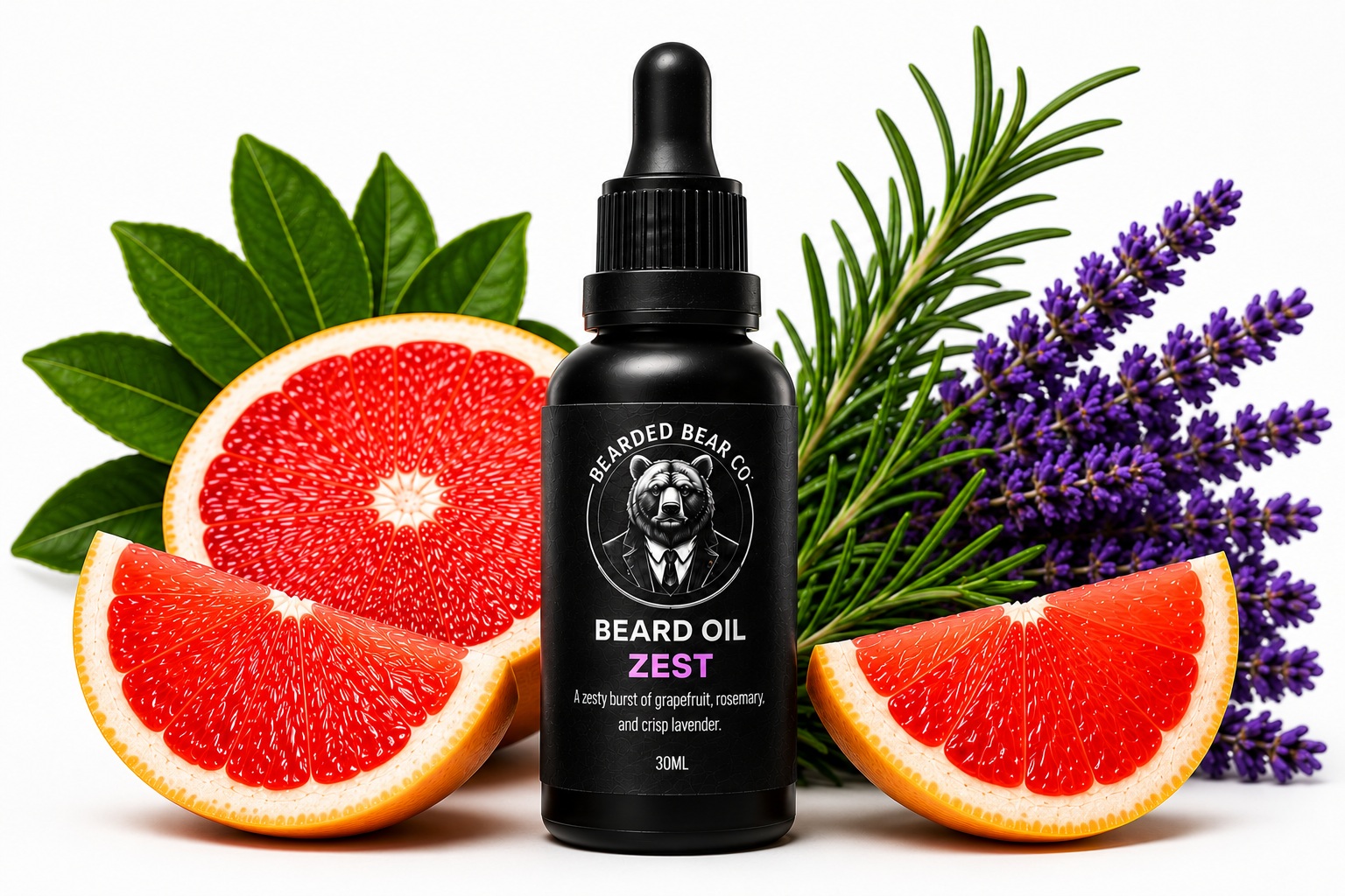Beard Oil - Zest - Lavender & Pink Grapefruit