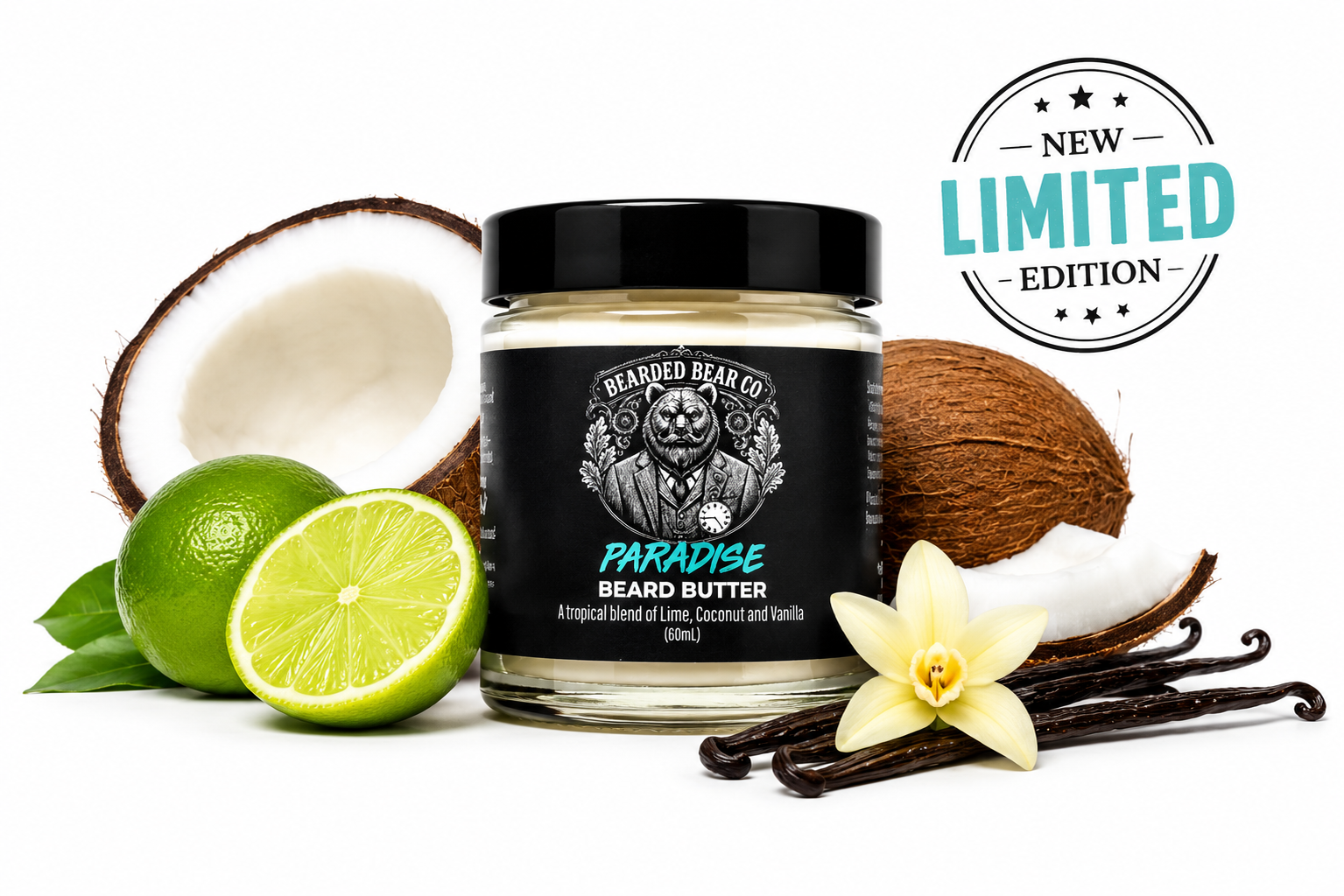 COMBO Beard Oil & Butter  - Paradise - Lime, Coconut & Vanilla